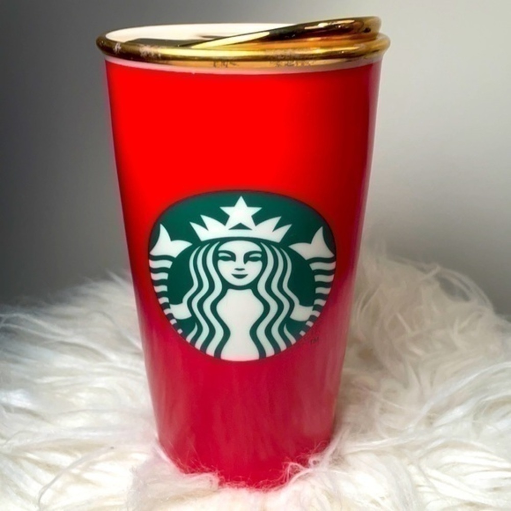 STARBUCKS | Starbucks Red Holiday Christmas Tumbler Ceramic Travel Mug ☕️
